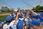 Baseball vs Babson  Wheaton College Baseball players celebrate their victory over Babson to win the NEWMAC Championship for the third year in a row. - (Photo by Keith Nordstrom) : Wheaton, baseball, NEWMAC